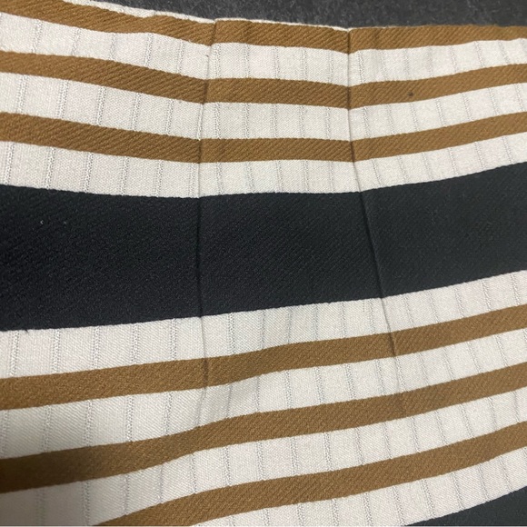 NWOT Loft A Line Striped Size 8 Lined Black/Taupe/Cream Side Zip Skirt #0590 - Picture 3 of 10